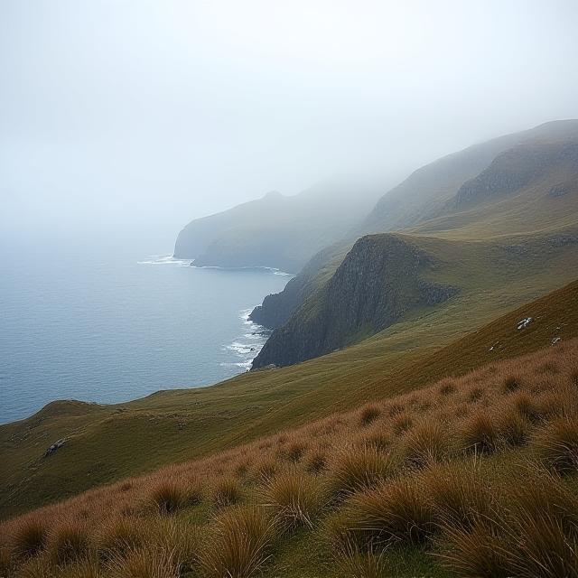 The misty hills of Sleat, Highland, Scotland